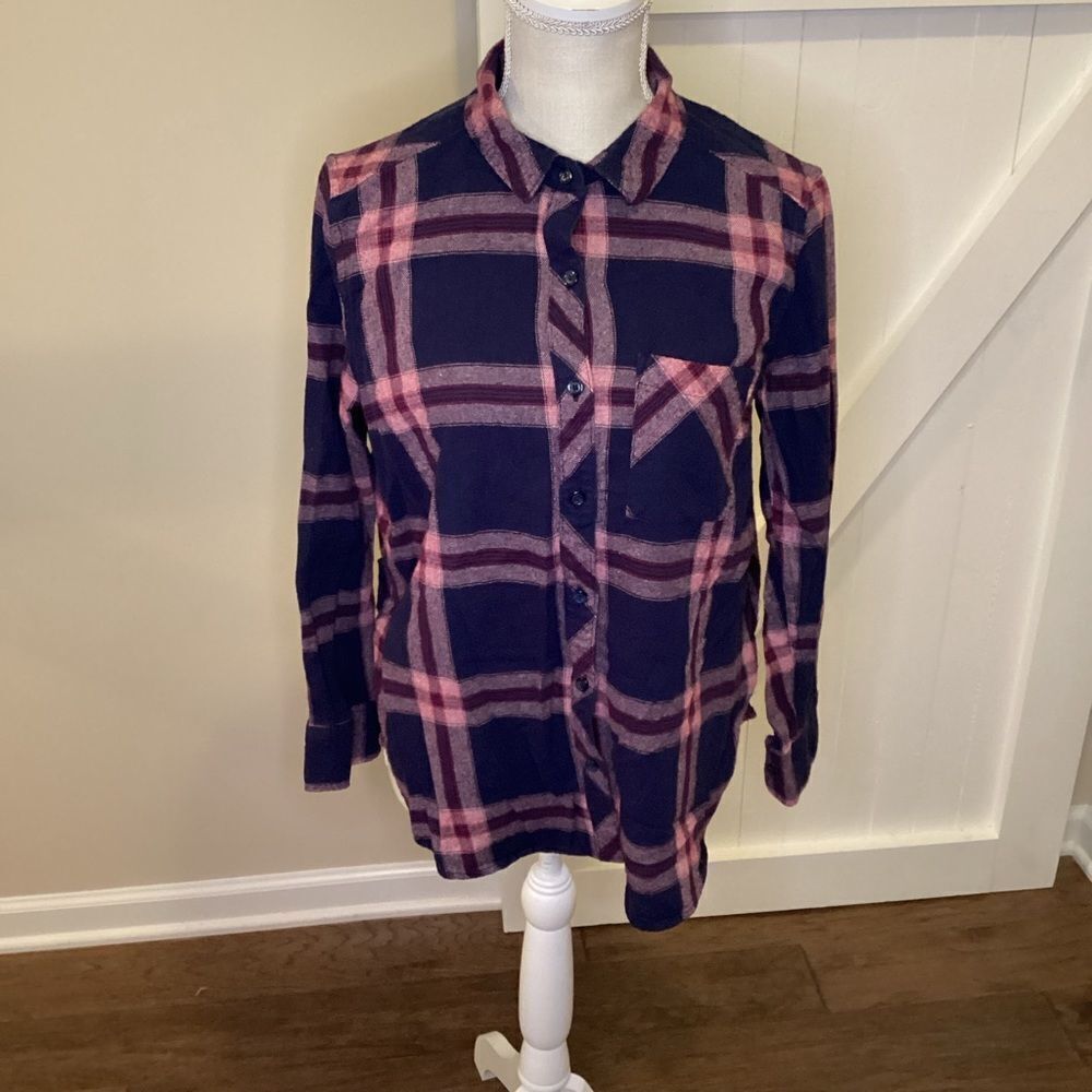 EUC ladies woolrich plaid flannel‎